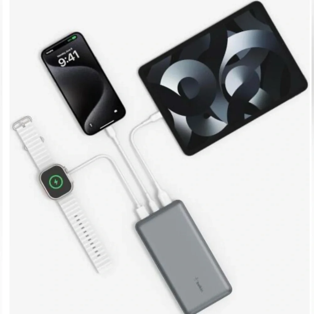 NEW! Belkin BoostCharge Pro 20K Power Bank - Silver - in unopened box